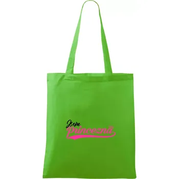 Nákupní taška Psací písmo - Jsem Princezna - Taška bavlněná - 42 x 38 cm ( Apple Green )