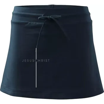 Dámská sukně JesusChrist nápis v kříži - Sportovní sukně - two in one - XL ( Námořní modrá (velmi tmavá - téměř černá) )