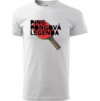 Ping Pongová legenda - Triko extra velké (5-8XL) - 7XL ( Bílá )