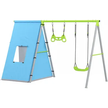 Dětská houpačka Dětská houpačka 3v1 se stanem | zelená