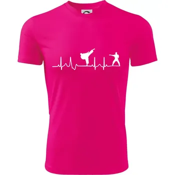 Karate EKG - Dětské triko sportovní (dresovina) - 146 cm/10 let ( Neon Pink )
