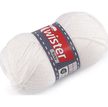 Příze Pletací příze Baby 50 g, barva 1 (010) bílá