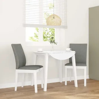 Jídelní židle OMAXI Jídelní židle s polštáři 2 ks bílé masivní dřevo gumové 561343