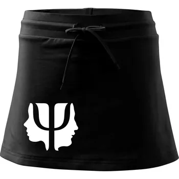 Dámská sukně Psychologie hlavy - Sportovní sukně - two in one - M ( Černá )