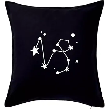 Polštář Souhvězdí - Capricorn - Kozoroh - Polštář 50x50 - 50x50 - Pouze potah ( Černá )