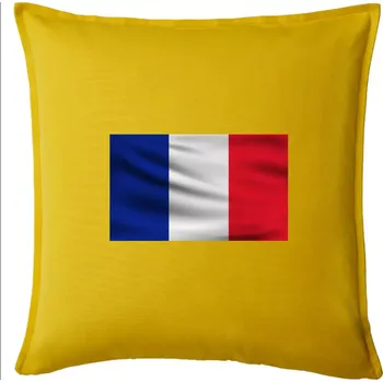 Polštář Francouzská vlajka obdélník - Polštář 50x50 - 50x50 - Pouze potah ( Žlutá )