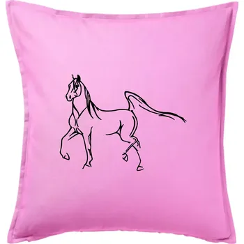 Polštář Kůň silueta - Polštář 50x50 - 50x50 - Pouze potah ( Růžová )