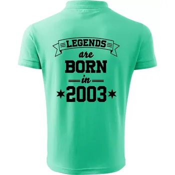Pánská košile Legends are born in 2003 - Polokošile pánská Pique Polo 203 - 3XL ( Mátová )
