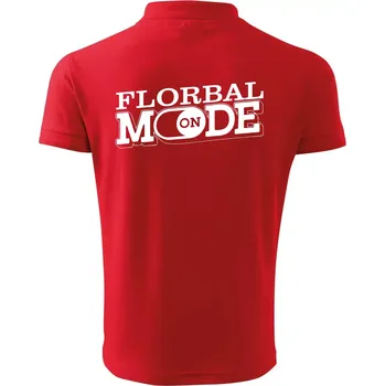 Pánská košile Florbal mode - Polokošile pánská Pique Polo 203 - XL ( Červená )