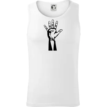 Papír černě - Tílko pánské Core - XL ( Bílá )