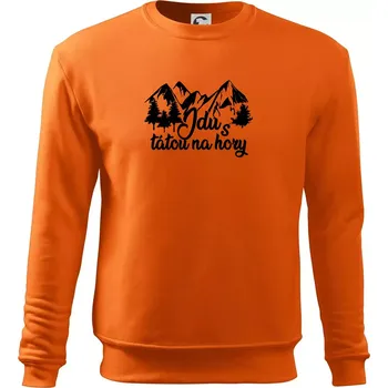 Pánská mikina Jdu s tátou na hory - Mikina Essential pánská - M ( Oranžová )