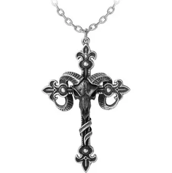 Přívěsek obojek ALCHEMY GOTHIC - Cross Of Baphomet