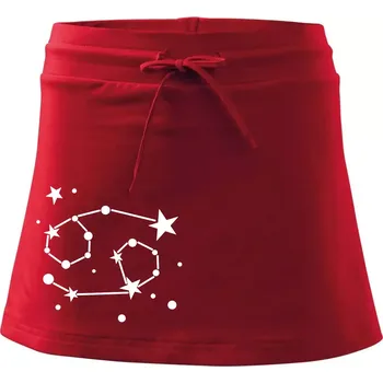 Dámská sukně Souhvězdí - Cancer - Rak - Sportovní sukně - two in one - XL ( Červená )