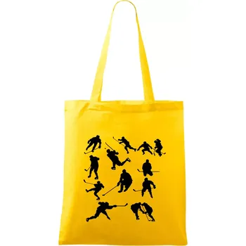 Hokejisti ikony - Taška bavlněná - 42 x 38 cm ( Žlutá )