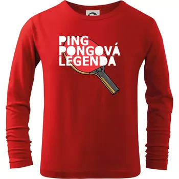Chlapecké tričko Ping Pongová legenda - Triko dětské Long Sleeve - 122 cm/6 let ( Červená )