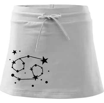 Dámská sukně Souhvězdí - Cancer - Rak - Sportovní sukně - two in one - S ( Bílá )
