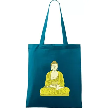 Budha zelenožlutý - Taška bavlněná - 42 x 38 cm ( Petrolejová )