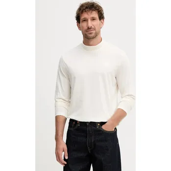 Pánské tričko Bavlněné tričko s dlouhým rukávem Karl Lagerfeld 554226.755022 béžová 01X, vel. XXL