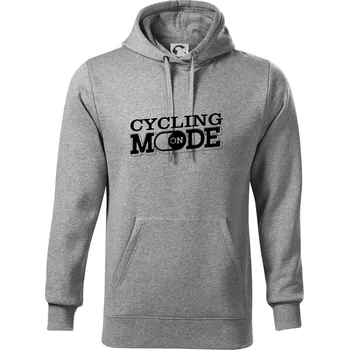 Pánská mikina Cycling mode - Mikina pánská Cape s kapucí - 5XL ( Tmavě šedý melír )
