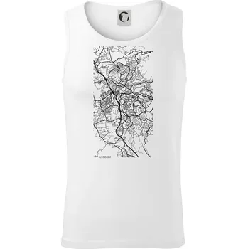 Mapy měst černobílé Liberec - Tílko pánské Core - XL ( Bílá )