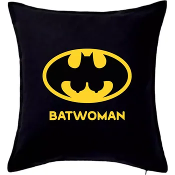 Polštář Netopýří žena batwoman (Hana-creative) - Polštář 50x50 - 50x50 - Pouze potah ( Černá )