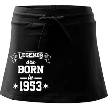 Dámská sukně Legends are born in 1953 - Sportovní sukně - two in one - L ( Černá )