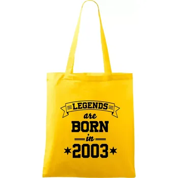 Nákupní taška Legends are born in 2003 - Taška bavlněná - 42 x 38 cm ( Žlutá )