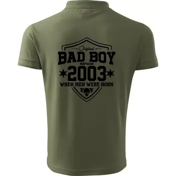 Pánská košile Bad boy since 2003 - Polokošile pánská Pique Polo 203 - 5XL ( Khaki )