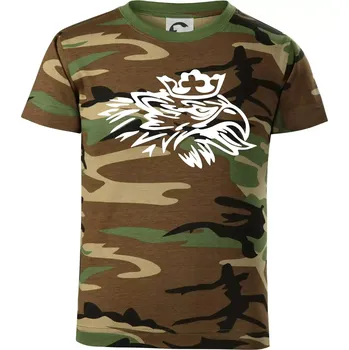 Chlapecké tričko Rozezlený orel - Dětské maskáčové triko - 122 cm/6 let ( Hnědý maskáč )