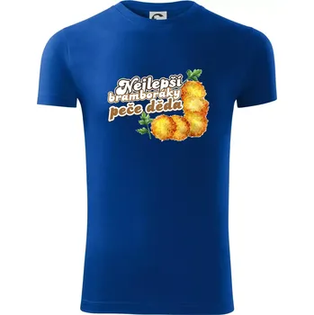 Pánské tričko Nejlepší bramboráky peče děda - Viper FIT - Pánské zůžené tričko - S ( Královská modrá )