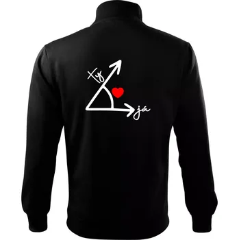 Pánská mikina Matematika láska - Mikina bez kapuce Adventure - S ( Černá )