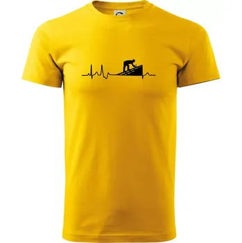 Pánské tričko EKG pokrývač - Triko extra velké (5-8XL) - 7XL ( Žlutá )