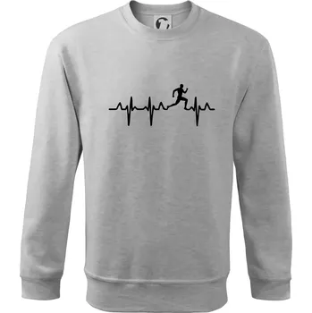 Chlapecké tričko EKG běžec - muž - Mikina Essential dětská - 146 cm/10 let ( Světlešedý Melír )