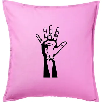 Polštář Papír černě - Polštář 50x50 - 50x50 - Pouze potah ( Růžová )