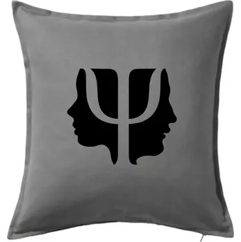 Polštář Psychologie hlavy - Polštář 50x50 - 50x50 - Pouze potah ( Tmavě šedý melír )