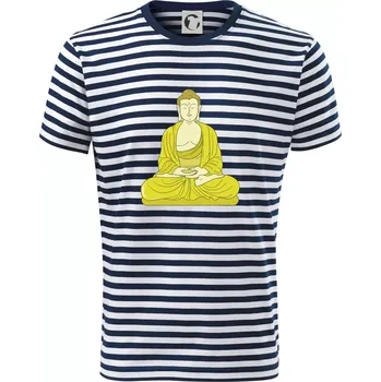 Pánské oblečení Budha zelenožlutý - Triko na vodu - M ( Prouhovaná )