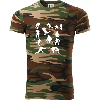 Pánské tričko Hokejisti ikony - Army CAMOUFLAGE - XS ( Hnědý maskáč )
