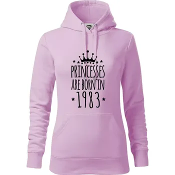 Dámská mikina Princesses are born in 1983 - Mikina dámská Cape s kapucí - XS ( Orchid )