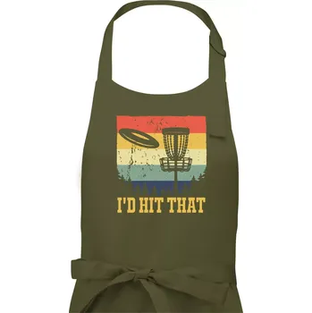 Kuchyňská zástěra Disc golf player retro vintage - Pánská zástěra na vaření - Univerzální velikost ( Khaki )