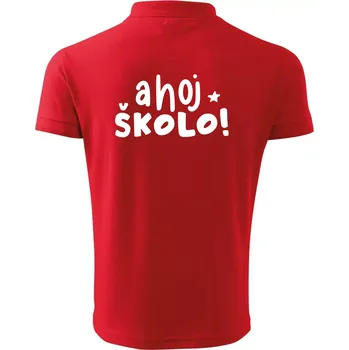 Pánská košile Ahoj školo - Polokošile pánská Pique Polo 203 - 3XL ( Červená )