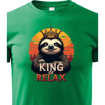 Chlapecké tričko Dětské tričko King of relax, Barva Zelená, Velikost 110 cm/4 roky, Canvas Dětské tričko Bezvatriko.cz 2962