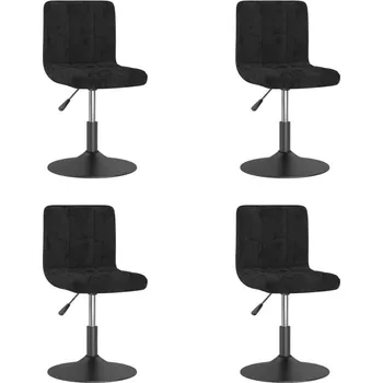 Jídelní židle OMAXI Otočné jídelní židle 4 ks černé 740064