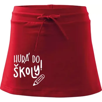 Dámská sukně Hurá do školy! - Sportovní sukně - two in one - XS ( Červená )