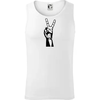 Nůžky černě - Tílko pánské Core - M ( Bílá )