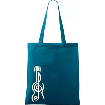 Houslový klíč kytara - Taška bavlněná - 42 x 38 cm ( Petrolejová )