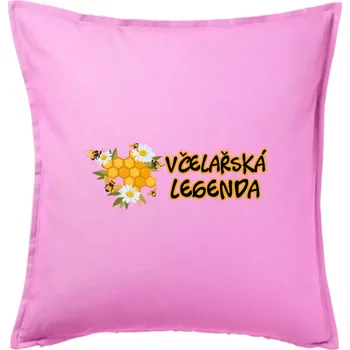 Polštář Včelařská legenda - Polštář 50x50 - 50x50 - Pouze potah ( Růžová )
