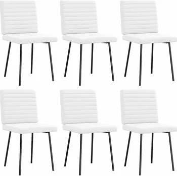 Jídelní židle OMAXI Jídelní židle 6 ks bílé umělá kůže 569875