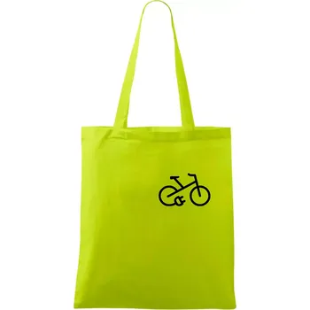 Obrázek kola na prsu ebike - Taška bavlněná - 42 x 38 cm ( Limetková )