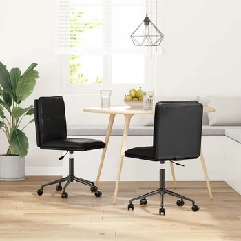 Jídelní židle OMAXI Jídelní židle 2 ks černé umělá kůže 568694