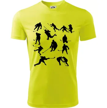 Hokejisti ikony - Dětské triko sportovní (dresovina) - 146 cm/10 let ( Neonově žlutá )